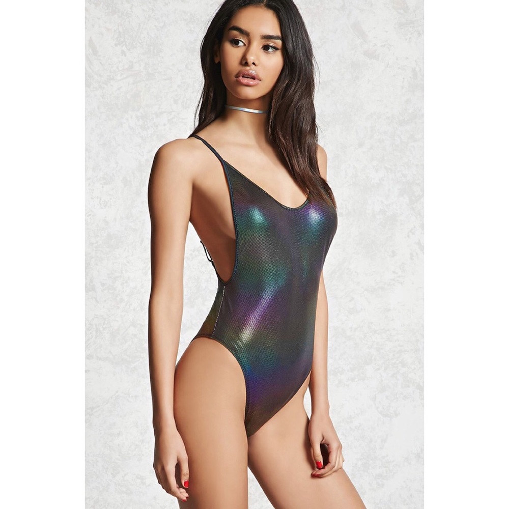 Forever 21 oil slick bodysuit